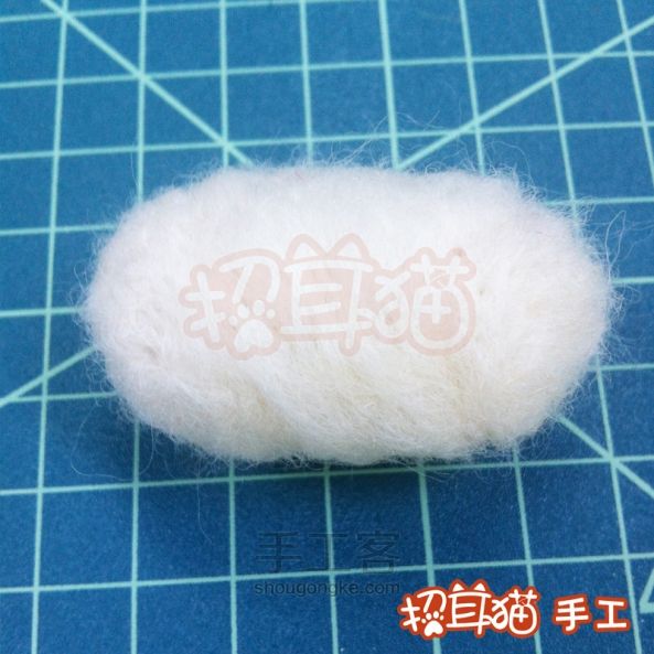 【招耳猫】羊毛毡教程之三文鱼籽寿司 第4步