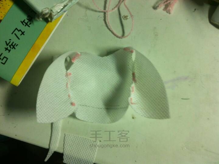 娃衣，白色上衣无袖 第2步