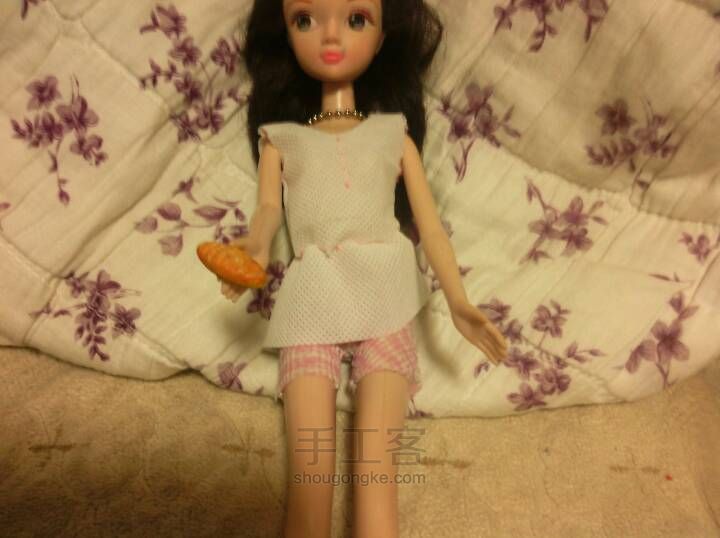 娃衣，白色上衣无袖 第5步