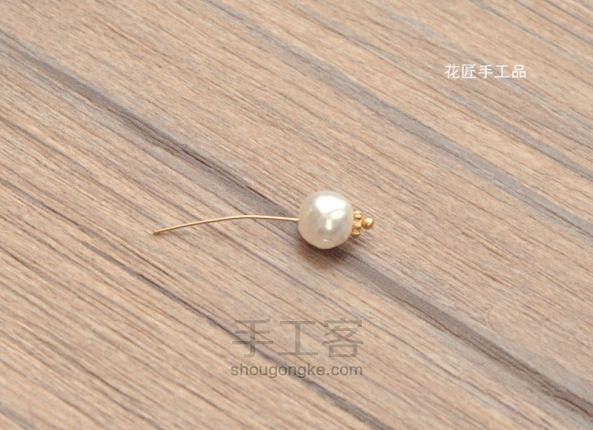 【舒茼花饰】材料包/成品 可购 流光系列水滴珍珠夹 第9步