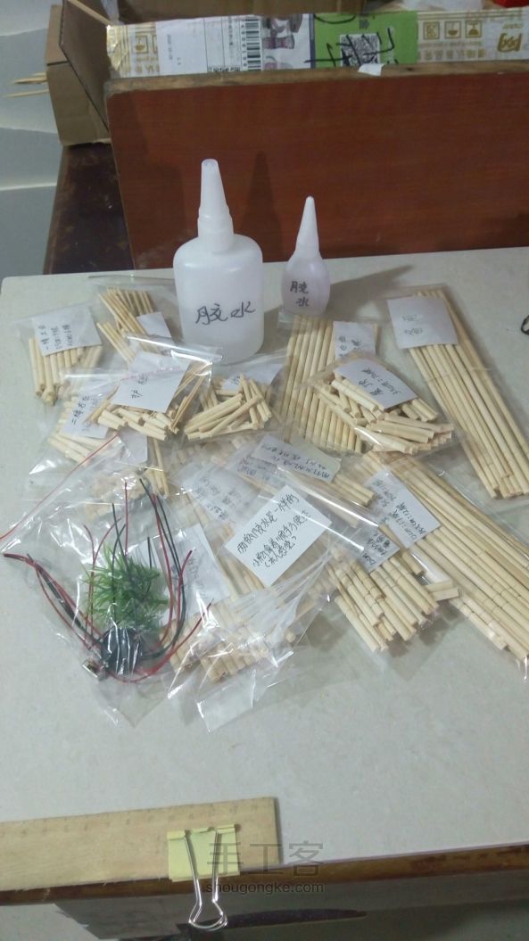 80后的记忆 一次性筷子DIY 成品（孤品）.材料包均可购 第2步