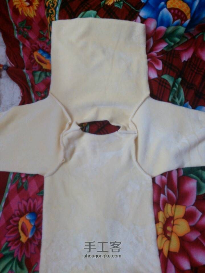 《小佰手作》给宝宝做的加绒保暖衣 第6步