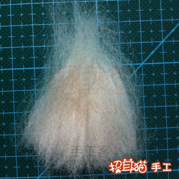 【招耳猫】羊毛毡教程之白色猫咪 第16步