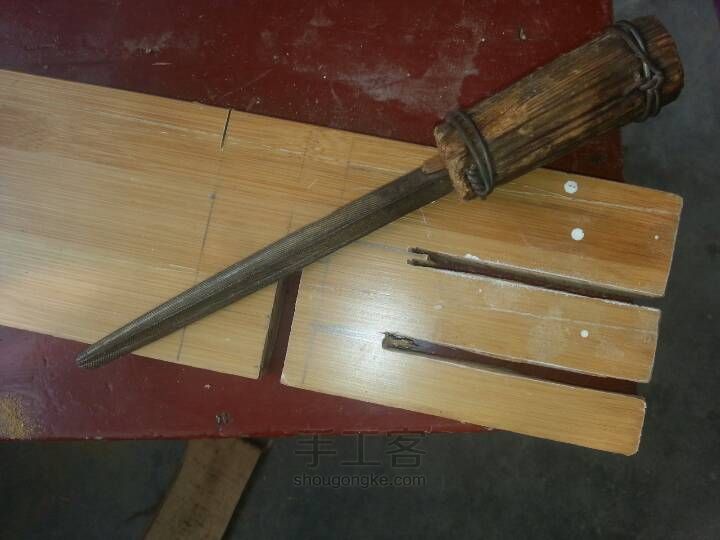 手工竹子刀架，刷个存在感 第4步
