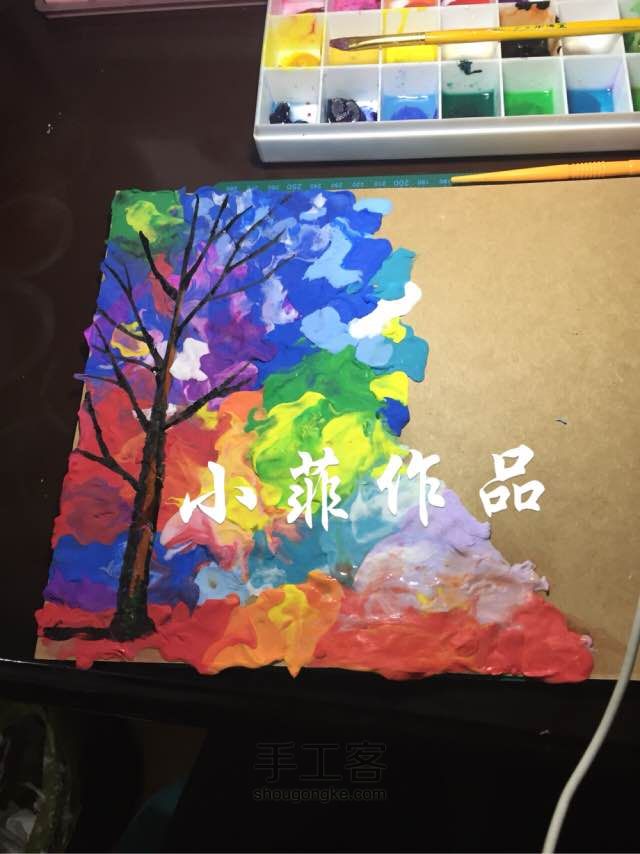 小菲粘土画——流光溢彩 第3步