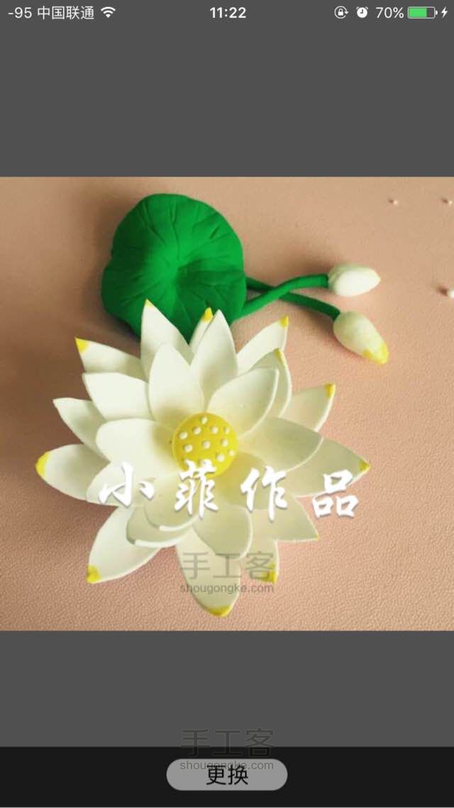 小菲粘土花——静卧一泓秋水的睡莲，纤尘不染，不谙世事～ 第8步