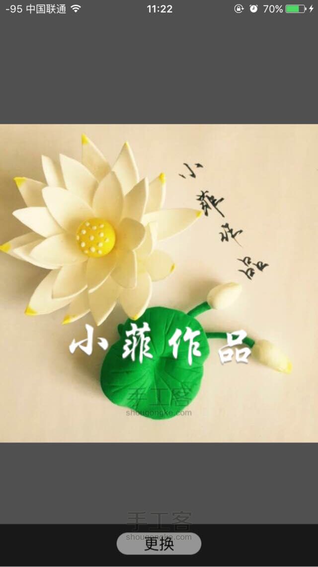 小菲粘土花——静卧一泓秋水的睡莲，纤尘不染，不谙世事～ 第9步