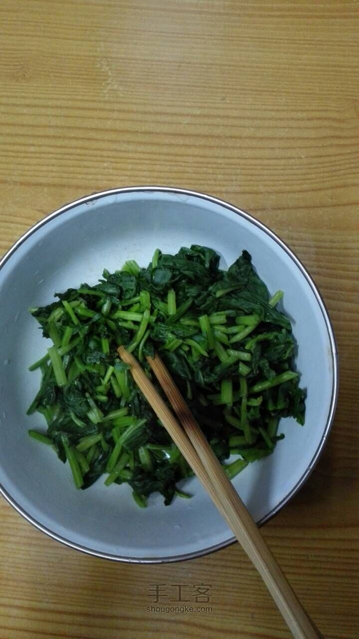 菠菜玉米面做的kulei 第1步