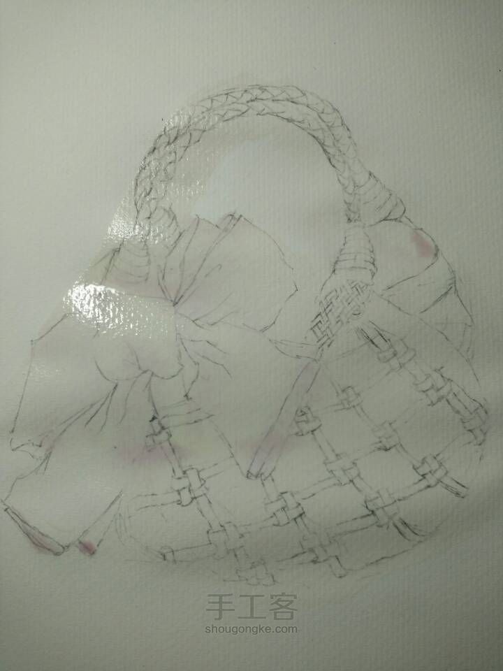 手绘编织包包 第2步