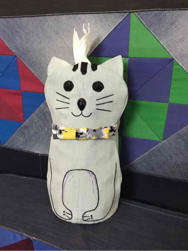 帅气猫咪大叔纸巾盒，很帅气哦^_^^_^^_^ 第19步