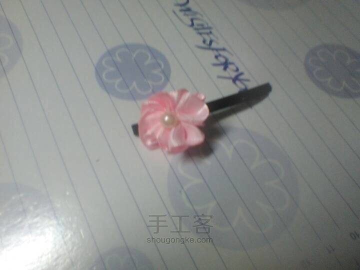 甜美珍珠小雏菊发夹，一字夹，刘海边夹 第13步