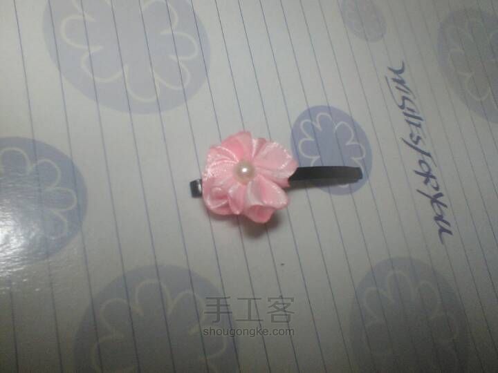 甜美珍珠小雏菊发夹，一字夹，刘海边夹 第12步