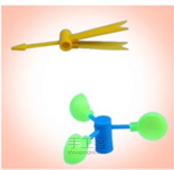 小学科技小制作材料 diy科学实验器材益智玩具风力风向标 第3步