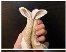 用毛巾折个兔子🐰么么哒～～～【转】 第9步