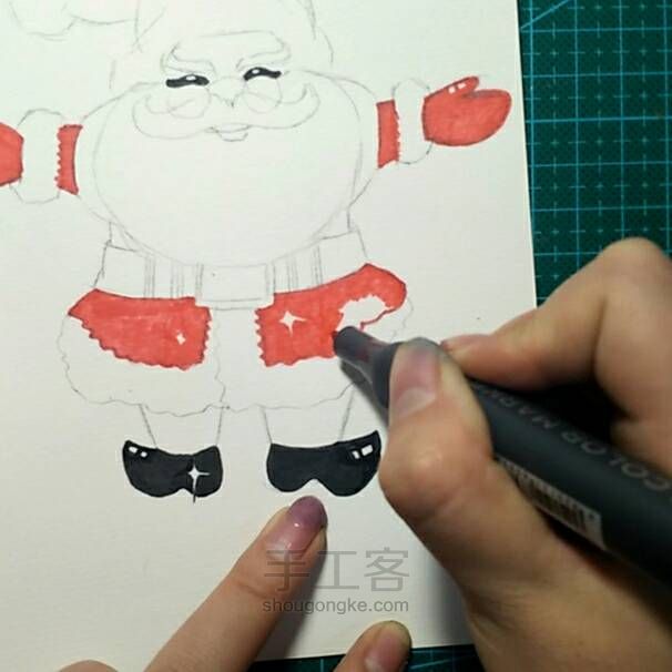 手绘出属于自己的圣诞节 第3步
