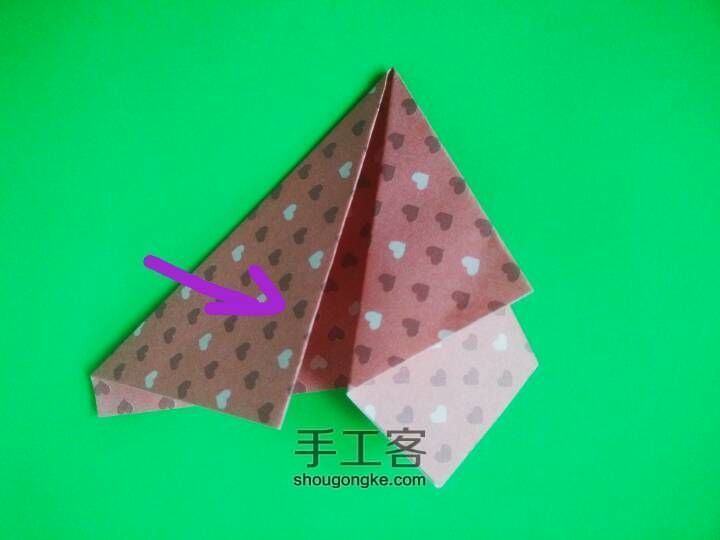 五瓣樱花折纸 第6步