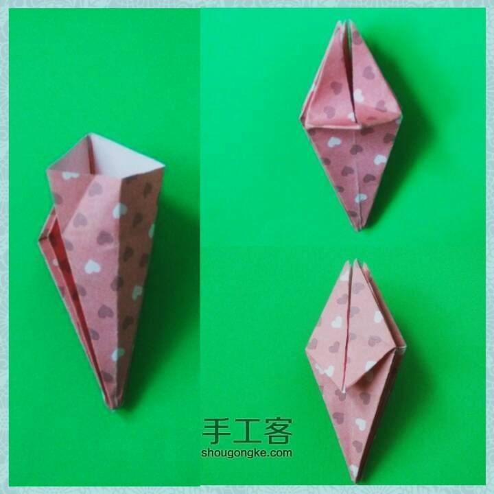 五瓣樱花折纸 第17步