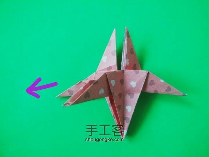 五瓣樱花折纸 第23步