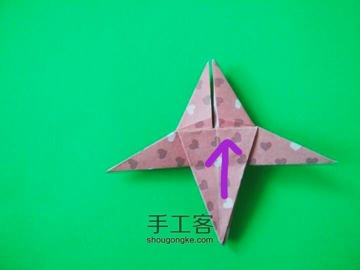 五瓣樱花折纸 第21步