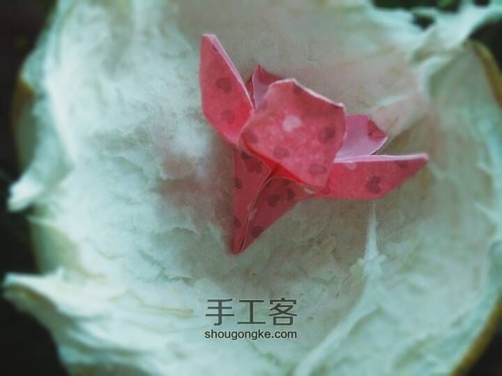 五瓣樱花折纸 第30步
