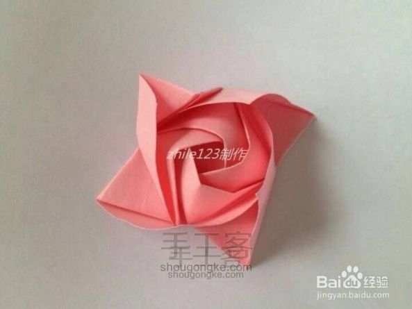 ［转］纸折玫瑰花🌹 第23步