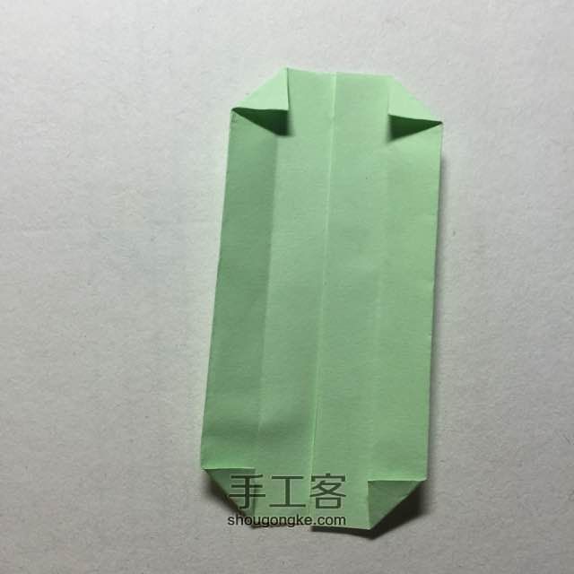 （纸盒系列四十三）长条纸盒的折法 第4步