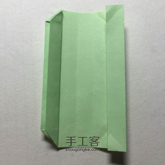 （纸盒系列四十三）长条纸盒的折法 第7步