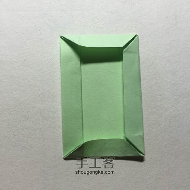 （纸盒系列四十三）长条纸盒的折法 第12步
