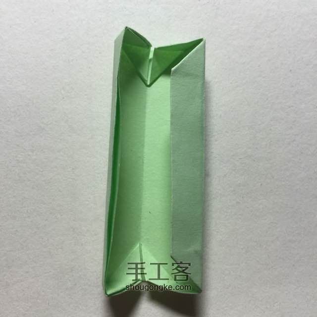 （纸盒系列四十三）长条纸盒的折法 第15步