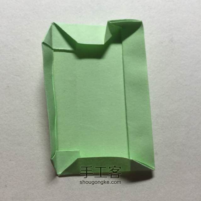 （纸盒系列四十三）长条纸盒的折法 第13步