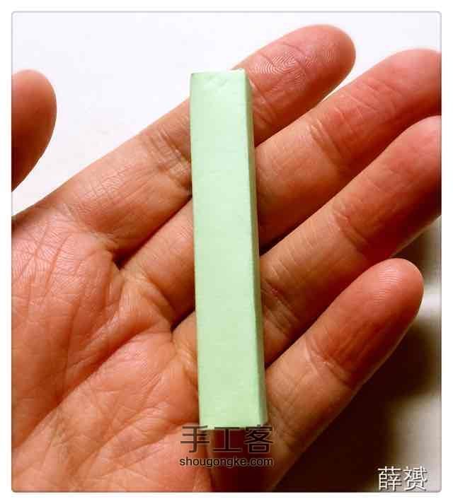 （纸盒系列四十三）长条纸盒的折法 第16步
