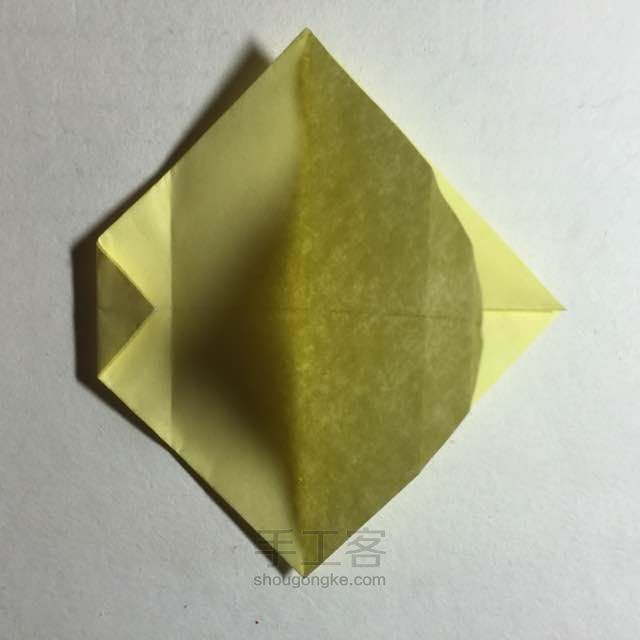 （纸盒系列四十四）翅膀盒折法 第6步