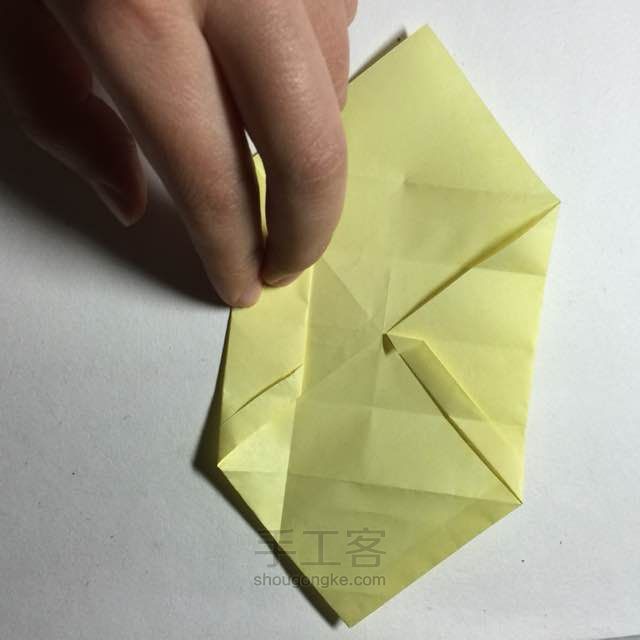 （纸盒系列四十四）翅膀盒折法 第55步