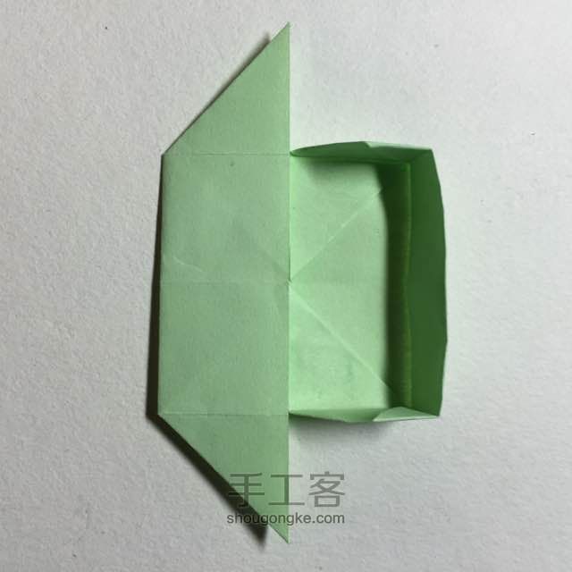 （纸盒系列五十）长方体纸盒折法 第27步
