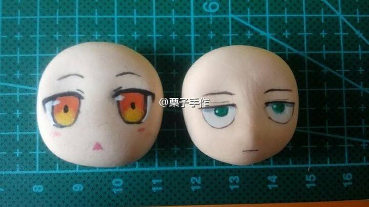 粘土手办捏脸画眼合集( •̀∀•́ ) 第9步