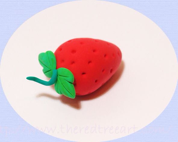 可爱的小草莓-三分钟完成（超轻粘土） 第6步
