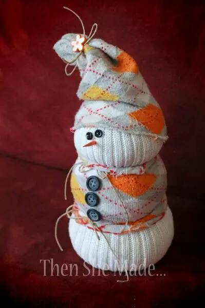 图片来自网络，旧袜子也能做成小雪人⛄超可爱！ 第11步