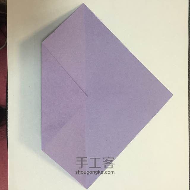 （信封系列四）一款简易信封的折法 第3步