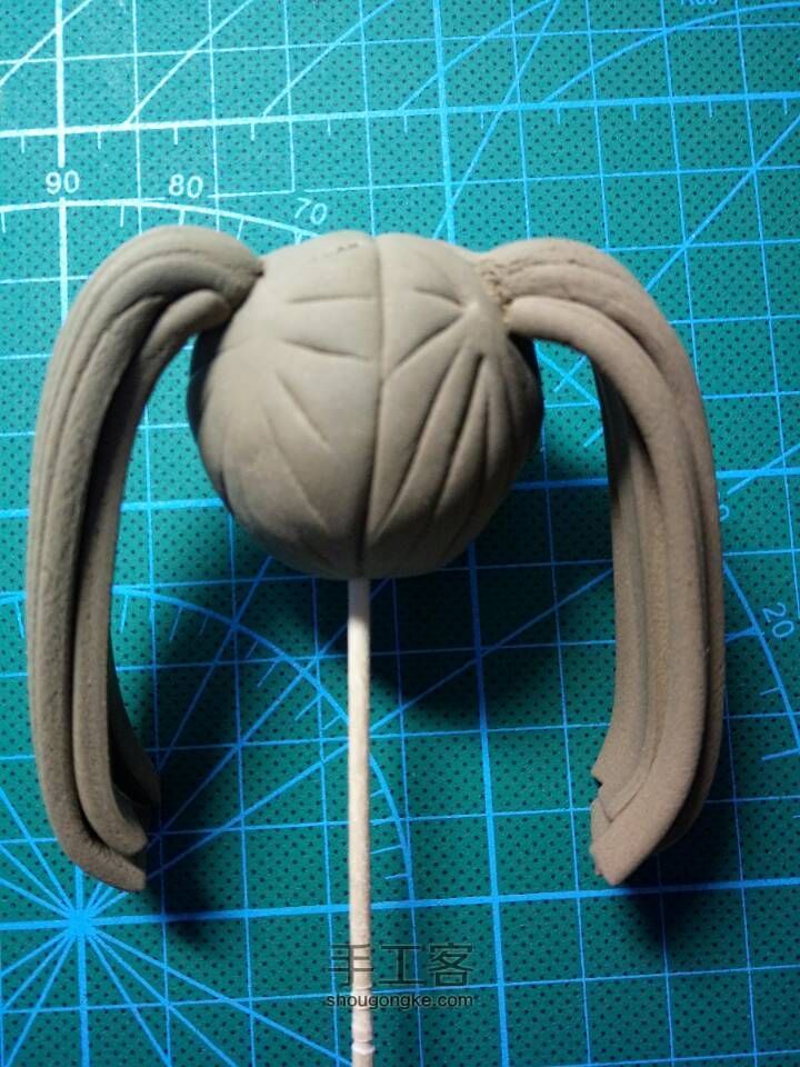 双马尾可爱女孩粘土教程 第12步