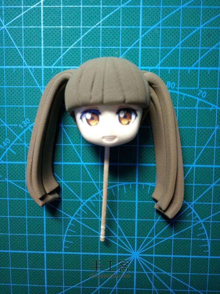 双马尾可爱女孩粘土教程 第11步