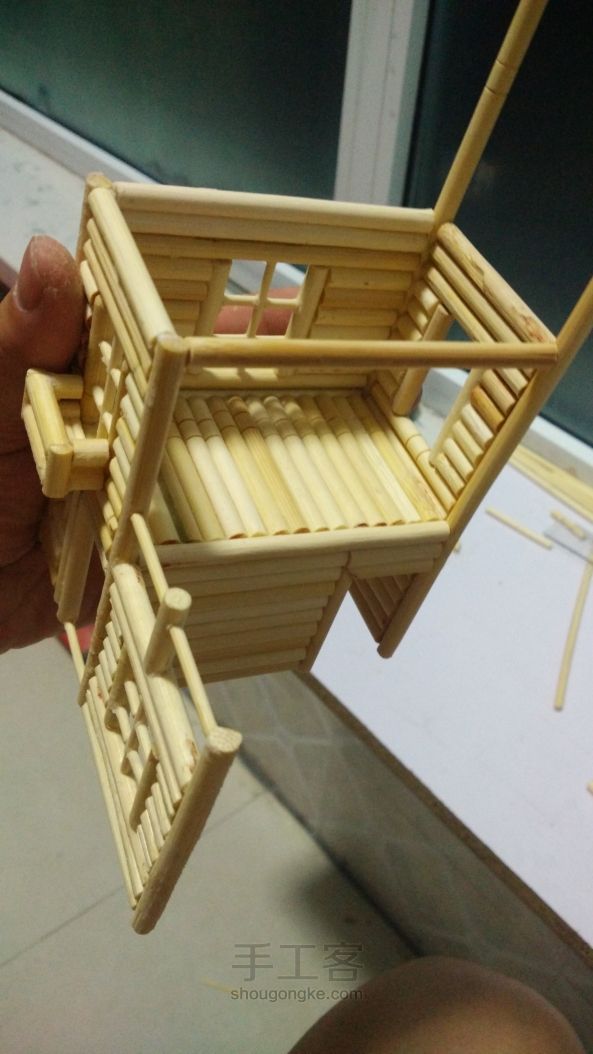 一次性筷子制作小别墅㈠ 第11步