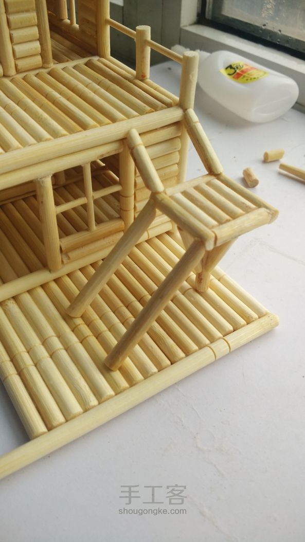 一次性筷子制作小别墅㈠ 第18步