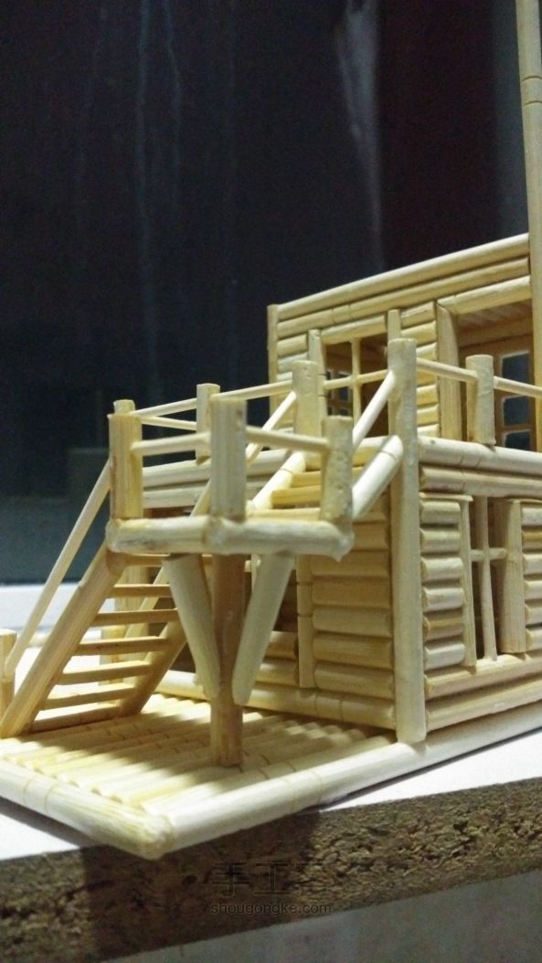 一次性筷子制作小别墅㈠ 第22步