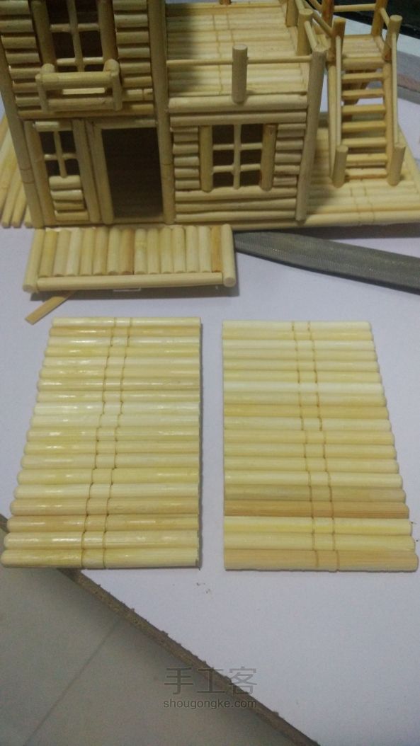 一次性筷子制作小别墅㈠ 第29步