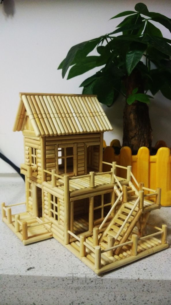 一次性筷子制作小别墅㈠ 第39步