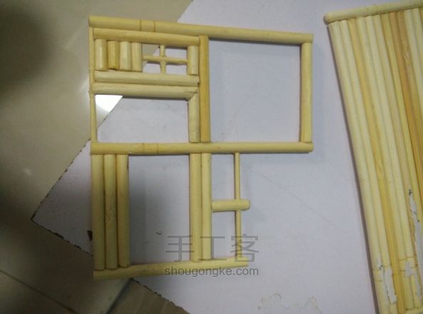 一次性筷子制作小别墅㈠ 第2步