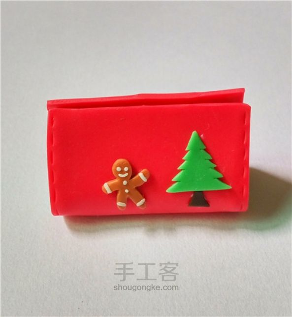 【原创】最萌娃用圣诞粘土小包包 第8步