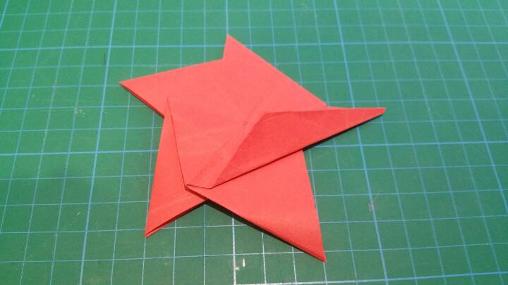 五角星折纸 第25步