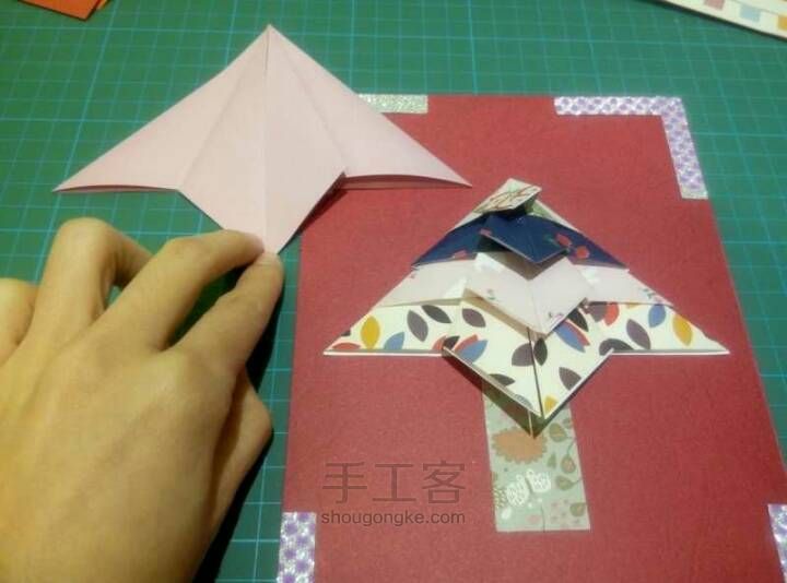 圣诞折纸之折纸贺卡 第5步