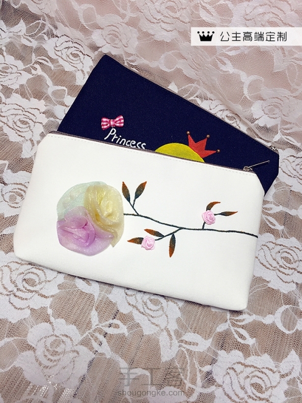 【公主手作】小公主黑色帆布袋零钱包简约风钱夹【原创】 第2张